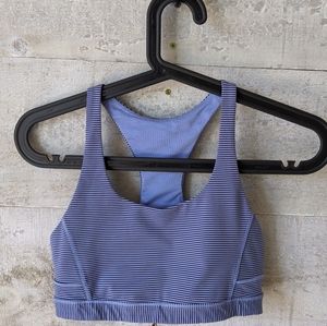Lululemon Blue Striped Sports Bra Size 6